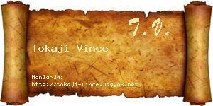Tokaji Vince névjegykártya